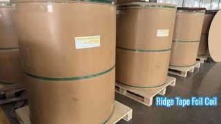 Ridge Tape-folierol 0,10 mm 45 mm breed, voorgelakt aluminium