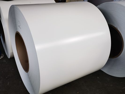AA3105 0,76 mm x 1219 mm Hoog Glanzend Wit Kleur PE Verf Voorgeverfde Aluminium spoel gebruikt voor Roller Shutter deur maken