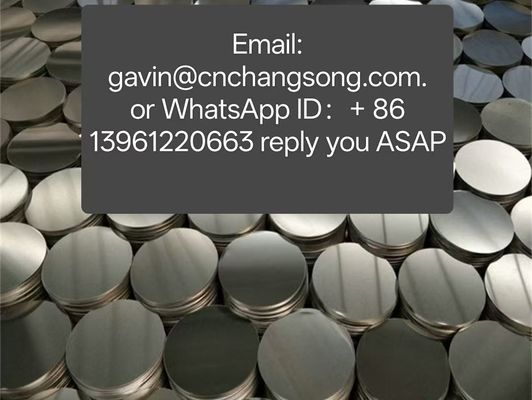 A3003 0,6 mm-1250 mm Aluminium schijven Circles Corrosiebestendige Gemakkelijk te verwerken Hoge sterkte