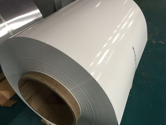 Aluminium plaat, legering 3105 H24, 24 gauge dik, wit van kleur, stucco reliëf, voor buitenbekleding van gebouwen